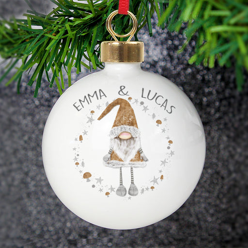 Personalised Christmas Gonk  Bauble - The Gift Cabin UK