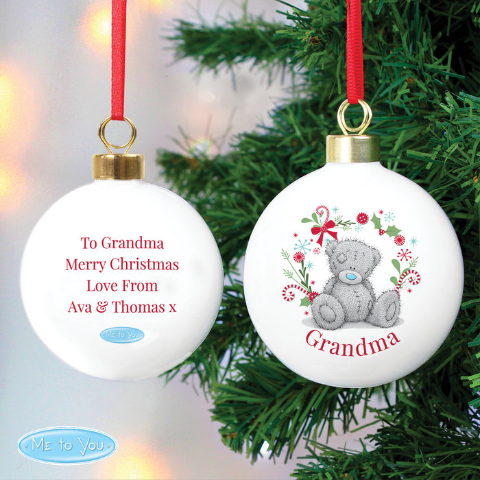 Personalised Me To You For Nan Grandma Mum Christmas Bauble - The Gift Cabin UK