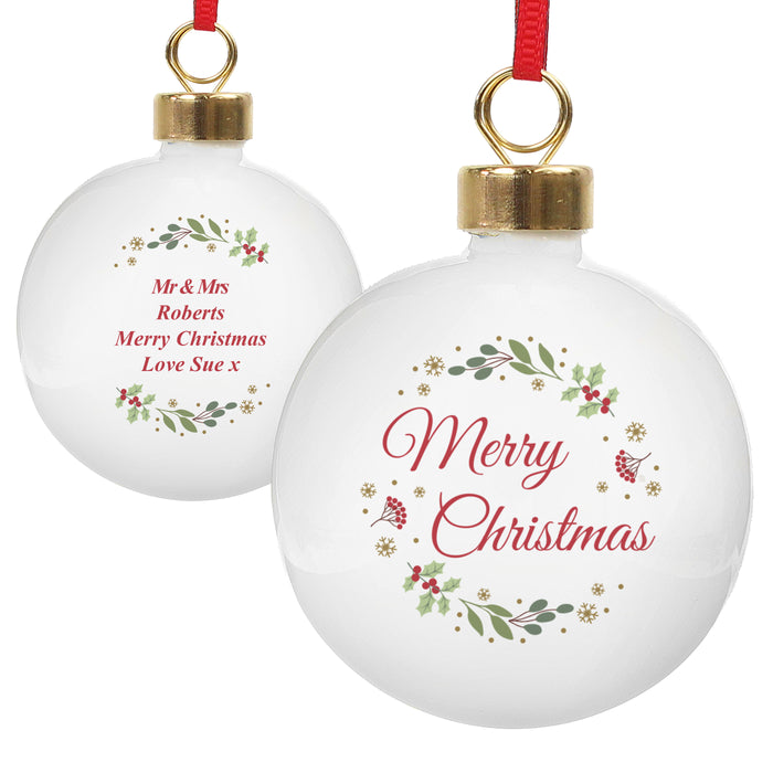 Personalised Merry Christmas Bauble