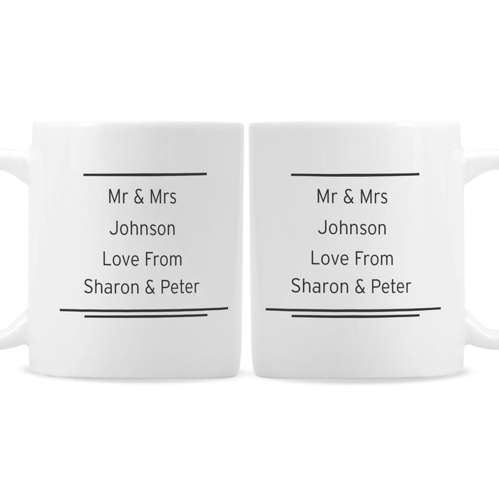 Personalised Classic Mr Right/Mrs Always Right Mug Set - The Gift Cabin UK