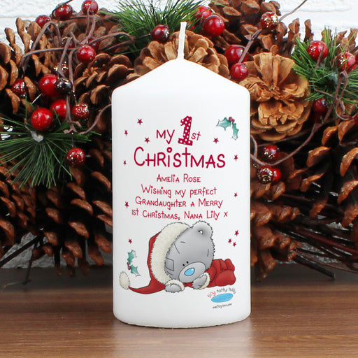 Personalised Me To You My 1st Christmas Pillar Candle - The Gift Cabin UK