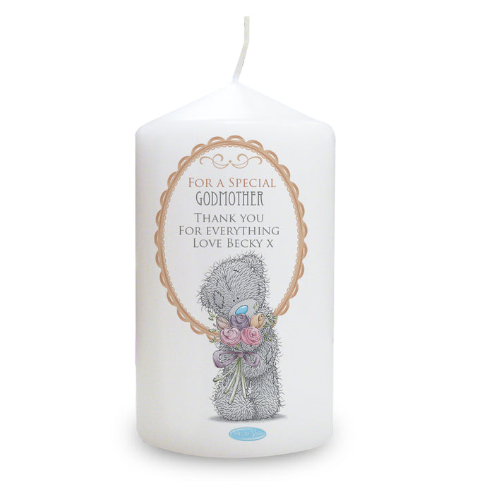 Personalised Me to You Flowers Pillar Candle For Her - The Gift Cabin UK