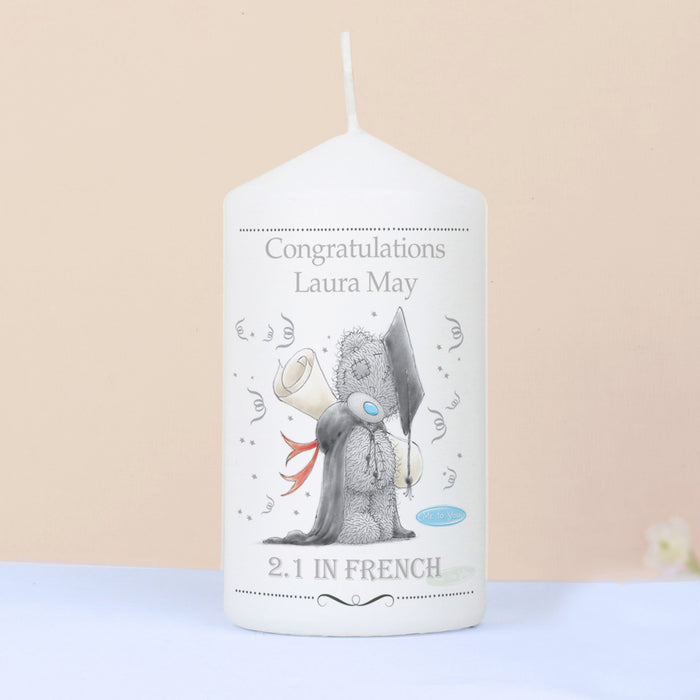 Personalised Me to You Graduation Pillar Candle - The Gift Cabin UK