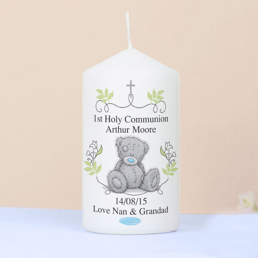 Personalised Me To You Religious Cross Pillar Candle - The Gift Cabin UK