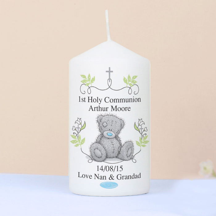 Personalised Me To You Religious Cross Pillar Candle - The Gift Cabin UK