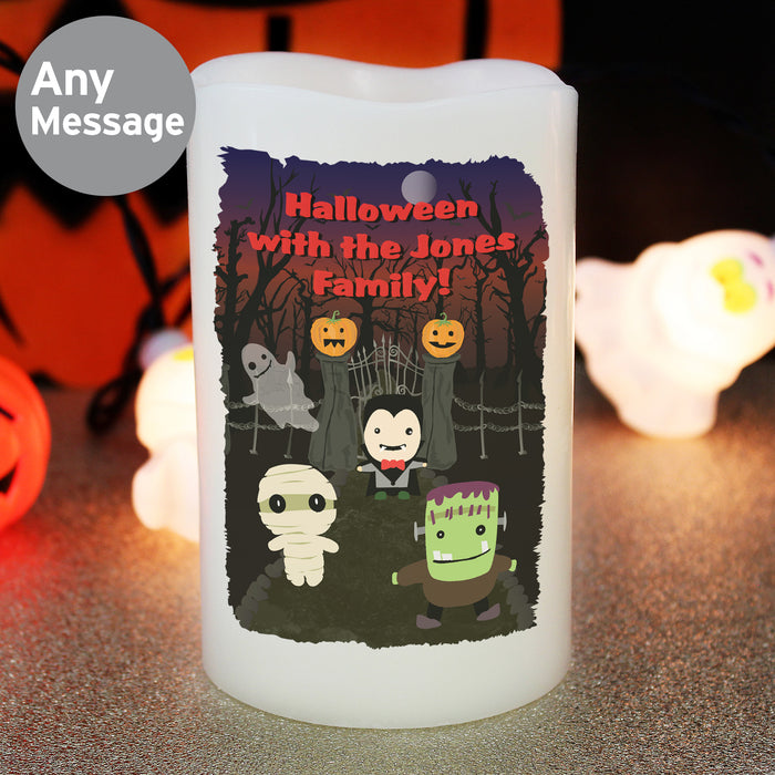 Personalised Halloween LED Candle