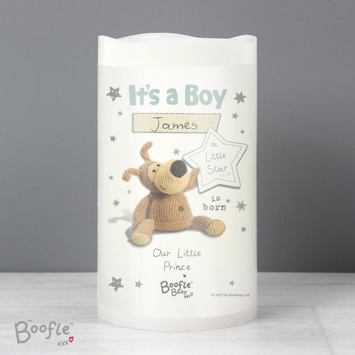 Personalised Boofle It's a Boy Nightlight LED Candle - The Gift Cabin UK