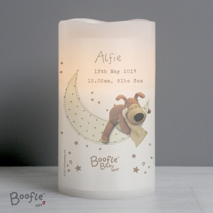 Personalised Boofle Baby Nightlight LED Candle - The Gift Cabin UK