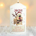 Personalised Boofle Christmas Reindeer Pillar Candle - The Gift Cabin UK