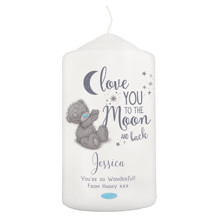 Personalised Me to You 'Love You to the Moon and Back' Pillar Candle - The Gift Cabin UK