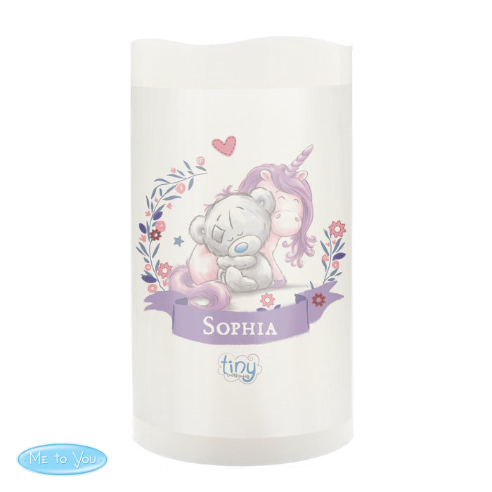 Personalised Tiny Tatty Teddy Unicorn Nightlight LED Candle - The Gift Cabin UK