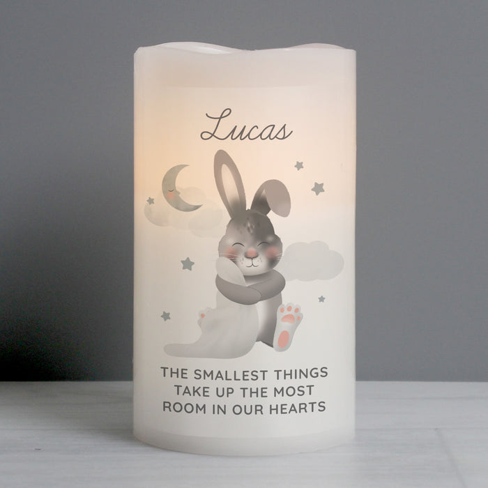 Personalised Baby Bunny LED Candle