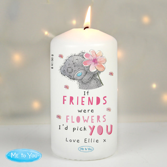 Personalised Me To You If... Were Flowers Pillar Candle - The Gift Cabin UK