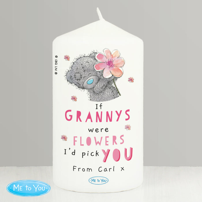 Personalised Me To You If... Were Flowers Pillar Candle - The Gift Cabin UK