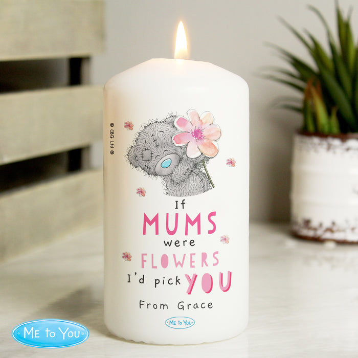 Personalised Me To You If... Were Flowers Pillar Candle - The Gift Cabin UK