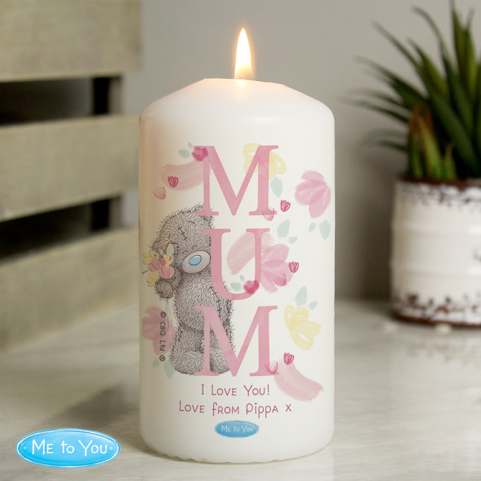 Personalised Me to You MUM Pillar Candle - The Gift Cabin UK