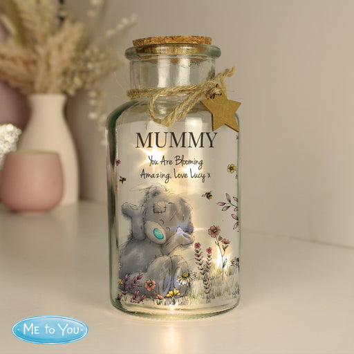 Personalised Me to You Floral LED Glass Jar - The Gift Cabin UK