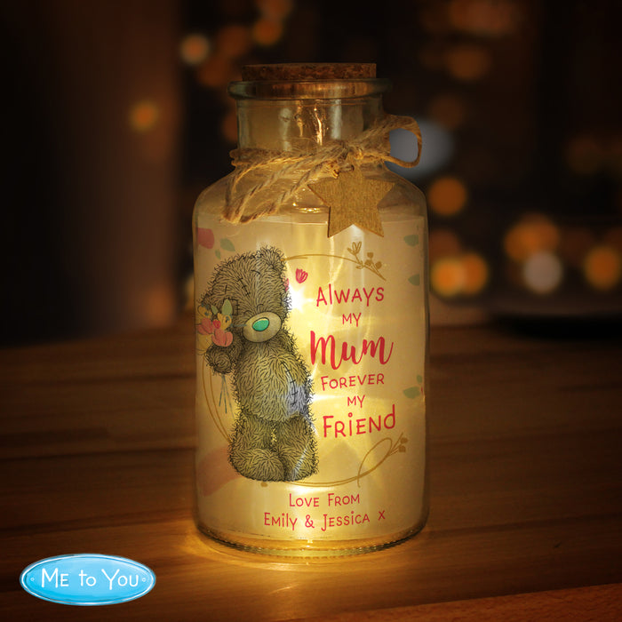 Personalised Me To You Forever My Friend LED Glass Jar - The Gift Cabin UK