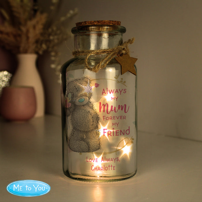 Personalised Me To You Forever My Friend LED Glass Jar - The Gift Cabin UK