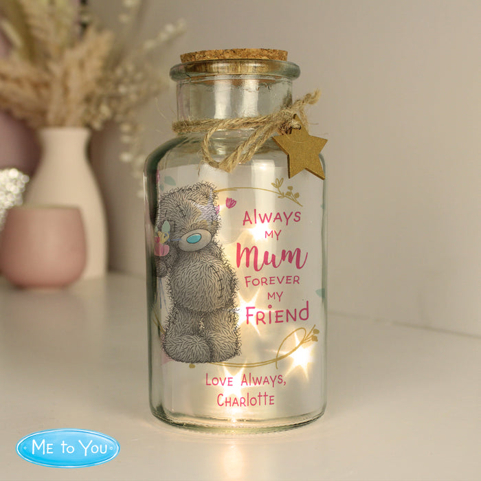 Personalised Me To You Forever My Friend LED Glass Jar - The Gift Cabin UK