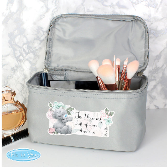 Personalised Me to You Floral Grey Toiletry Bag - The Gift Cabin UK