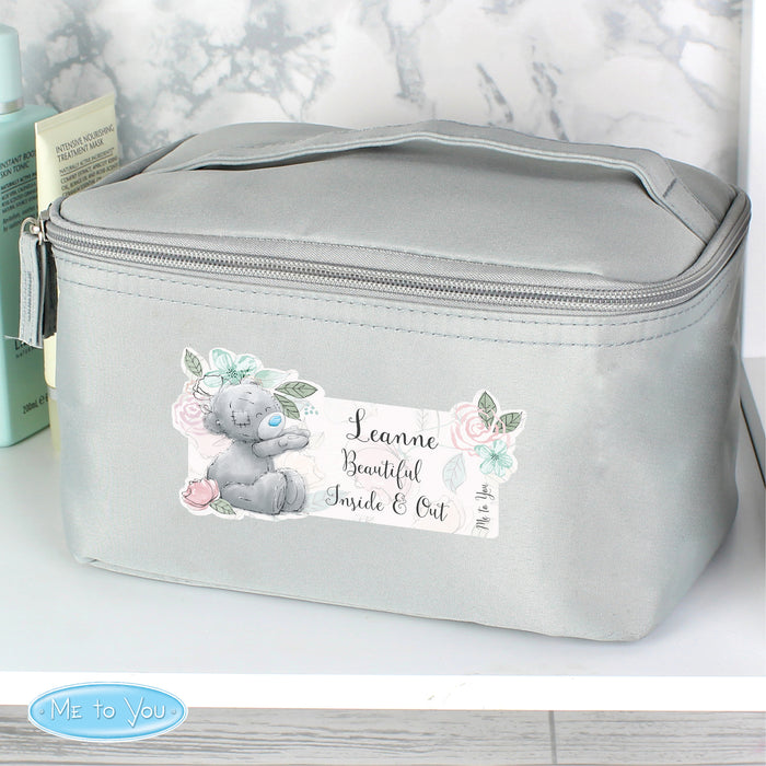 Personalised Me to You Floral Grey Toiletry Bag - The Gift Cabin UK