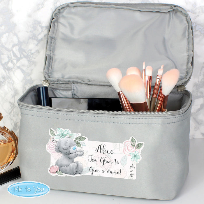 Personalised Me to You Floral Grey Toiletry Bag - The Gift Cabin UK