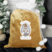 Personalised Gonk Luxury Pom Pom Gold Sack - The Gift Cabin UK