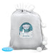 Personalised Winter Explorer Tiny Tatty Teddy Luxury Silver Grey Pom Pom Sack - The Gift Cabin UK