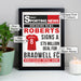 Personalised Football Signing Newspaper A4 Black Framed Print - The Gift Cabin UK