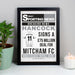 Personalised Football Signing Newspaper A4 Black Framed Print - The Gift Cabin UK