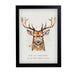 Personalised Watercolour Stag A4 Framed Print - The Gift Cabin UK