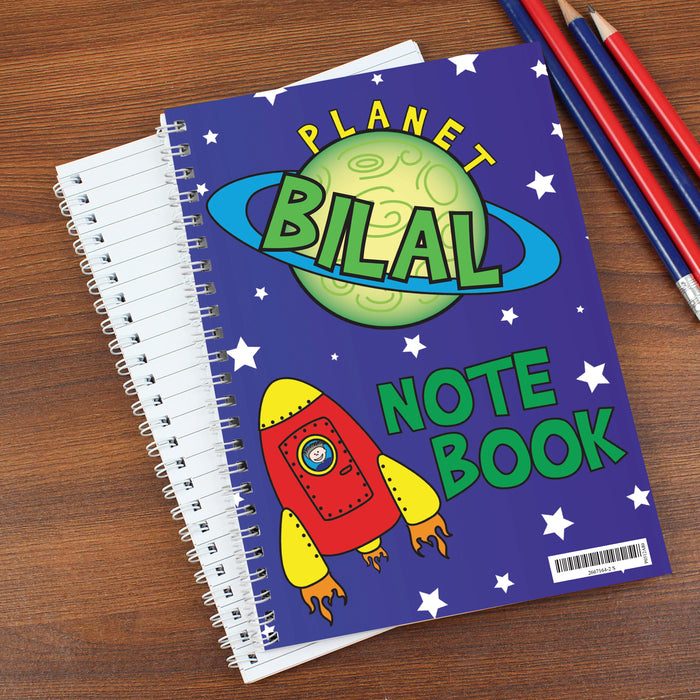 Personalised Space A5 Notebook