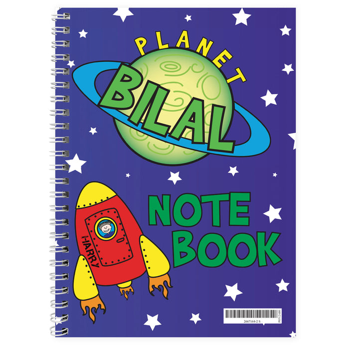 Personalised Space A5 Notebook