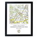 Personalised Present Day Map Compass Black Framed Print - The Gift Cabin UK