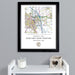 Personalised Present Day Map Compass Black Framed Print - The Gift Cabin UK