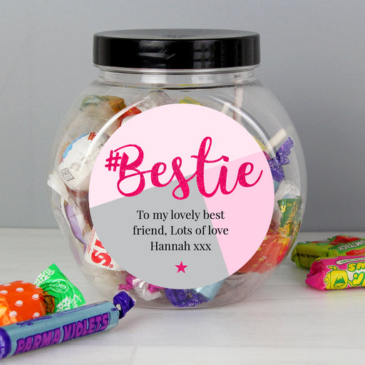 Personalised #Bestie Sweet Jar - The Gift Cabin UK