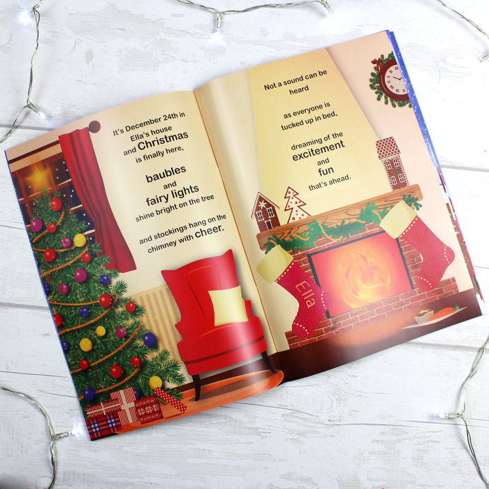 Personalised Girls ""It's Christmas"" Story Book, Featuring Santa and his Elf Twinkles