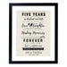 Personalised Anniversary Black Framed Print - The Gift Cabin UK