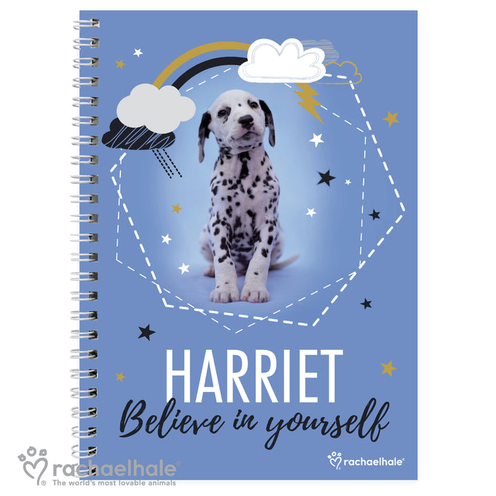 Personalised Rachael Hale Dalmatian A5 Notebook