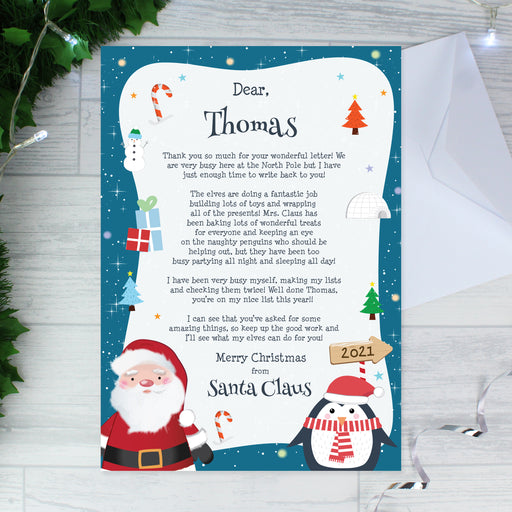 Personalised Christmas Penguin Letter - The Gift Cabin UK