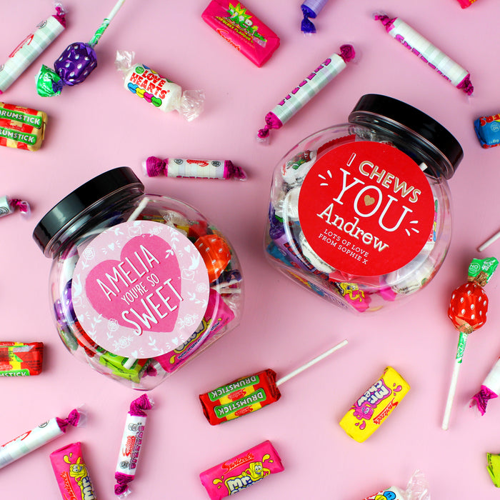 Personalised I Chews You Sweet Jar - The Gift Cabin UK