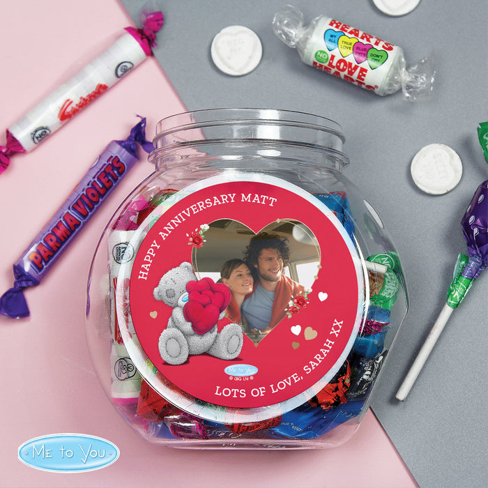 Personalised Me To You Heart Photo Upload Sweet Jar - The Gift Cabin UK