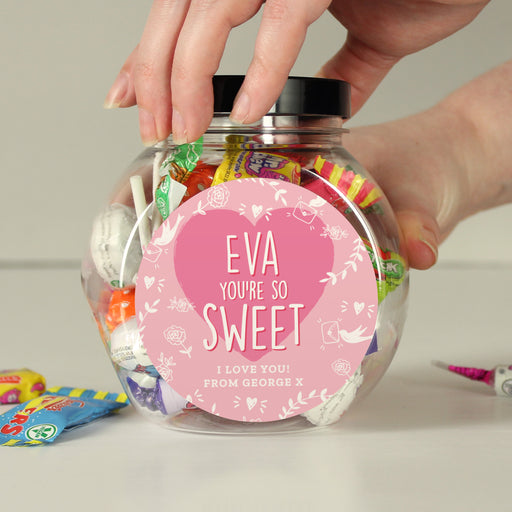 Personalised Youre So Sweet Sweet Jar - The Gift Cabin UK