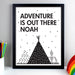 Personalised Adventure Is Out There Black Framed Print - The Gift Cabin UK