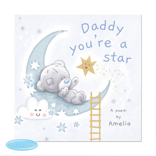 Personalised Tiny Tatty Teddy Daddy You're A Star Poem Book - The Gift Cabin UK