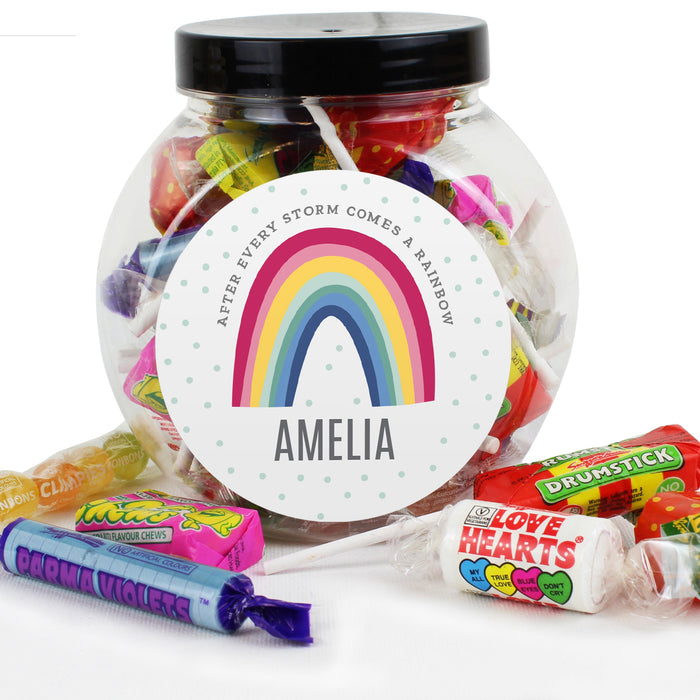 Personalised Rainbow Sweet Jar - The Gift Cabin UK