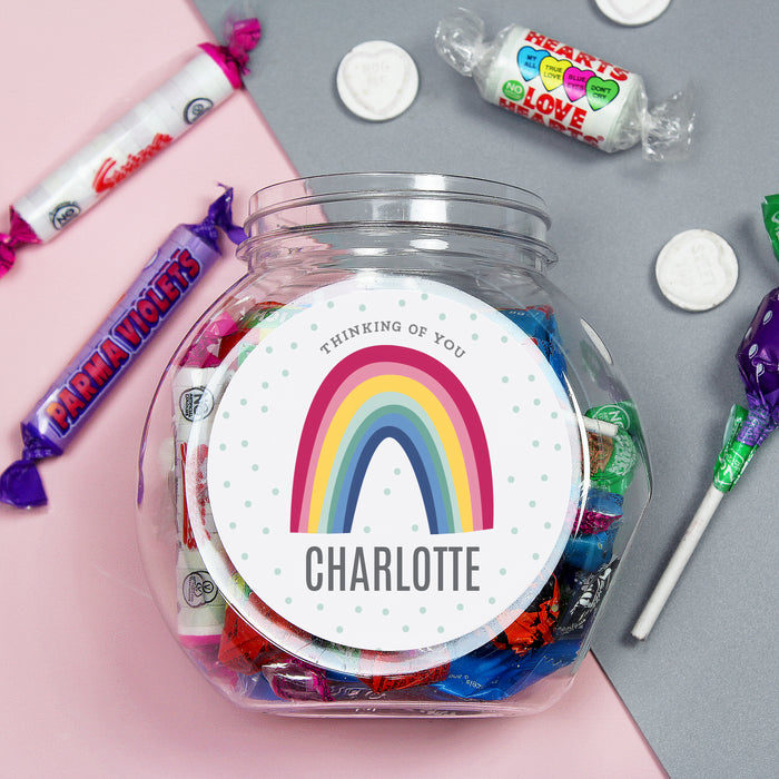 Personalised Rainbow Sweet Jar - The Gift Cabin UK