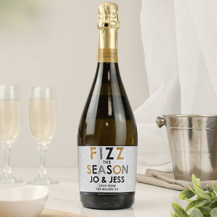 Personalised Fizz The Season Bottle of Prosecco - The Gift Cabin UK