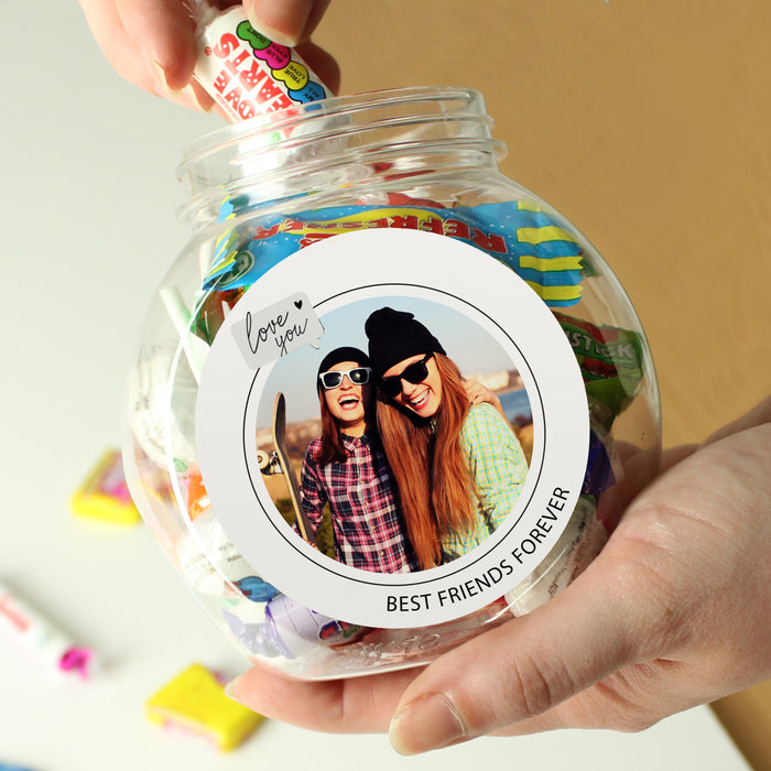 Personalised Love You Snapshot Photo Upload Sweet Jar - The Gift Cabin UK